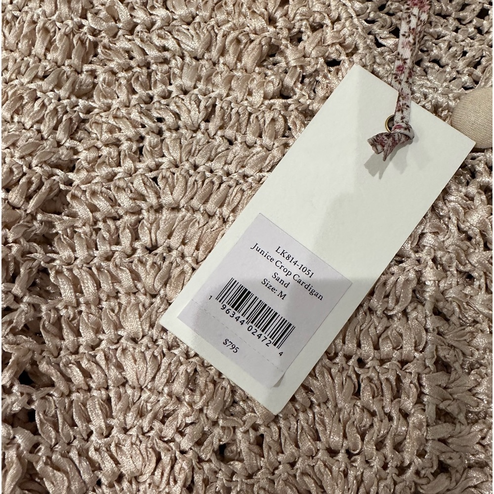 Janice crop cardigan. Sand. Excellent condition